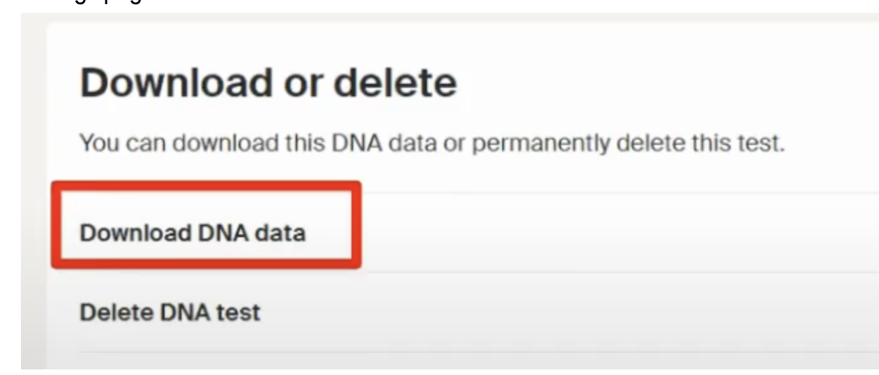 Step 4 - Navigate to the DNA settings page